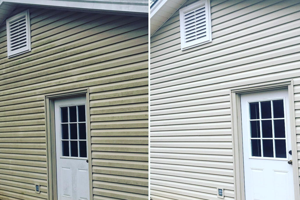 Before and After Soft Wash