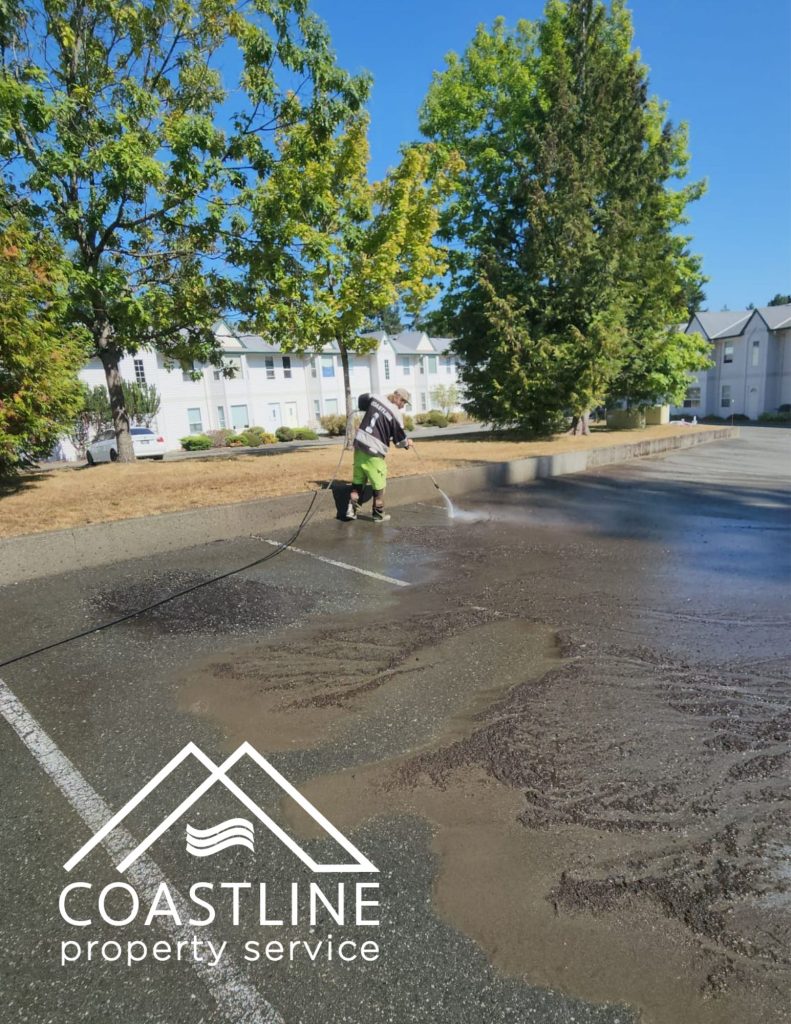 Parking Lot Maintenance Power Washing Comox Valley